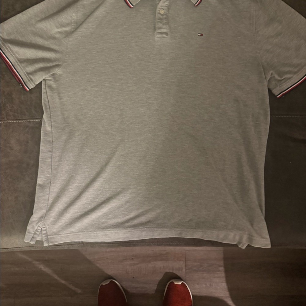 Tommy Hilfiger Gray Polo Shirt Classic Design